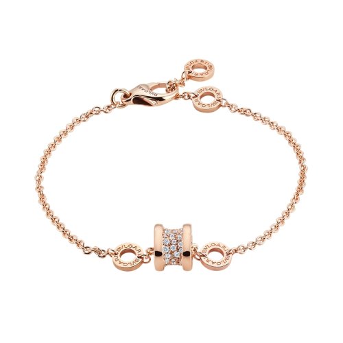 BVLGARI/寶格麗 B.zero1系列18K金鑲滿鉆 小號(hào)小蠻腰名媛手鏈 350896