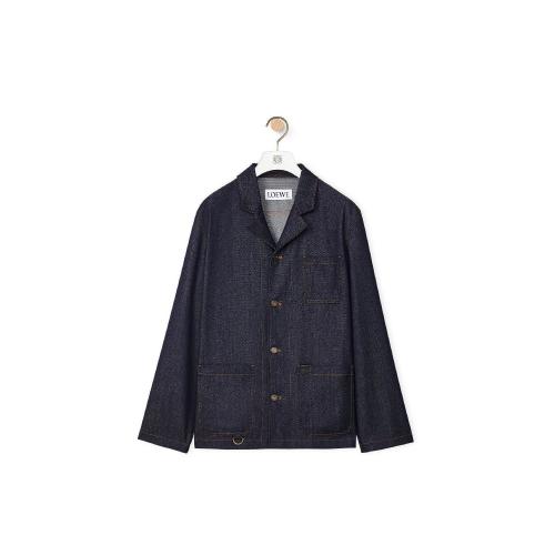  LOEWE羅意威 22年秋冬 男士 夾克 Workwear jacket in wool denim H526Y50X07-5400