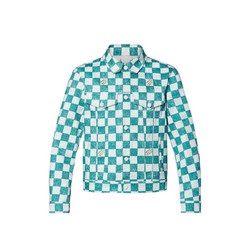  LV路易威登 22年秋冬 男士 夾克 DAMIER 牛仔卡車(chē)夾克 1A9A1X 1A9A1Y 1A9A1Z 1A9A20 1A9A1U 1A