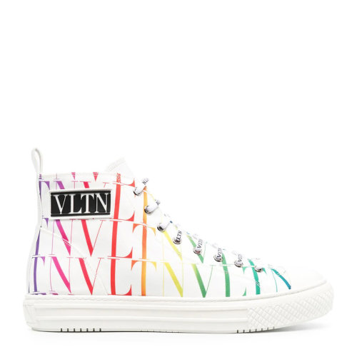 VALENTINO 華倫天奴 男士 鞋靴  高幫字母LOGO印花休閑板鞋 男士休閑運動鞋