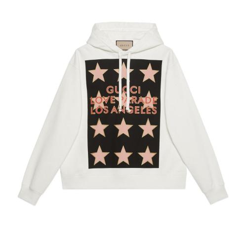  GUCCI古馳 22年秋冬 男士 “Gucci Love Parade”印花連帽衛(wèi)衣 646953 XJEQH 9275