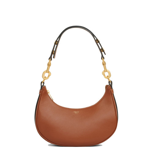 CELINE/賽琳  AVA系列 女士中號黃褐色光滑小牛皮單肩手提腋下包196923DGQ.04LU