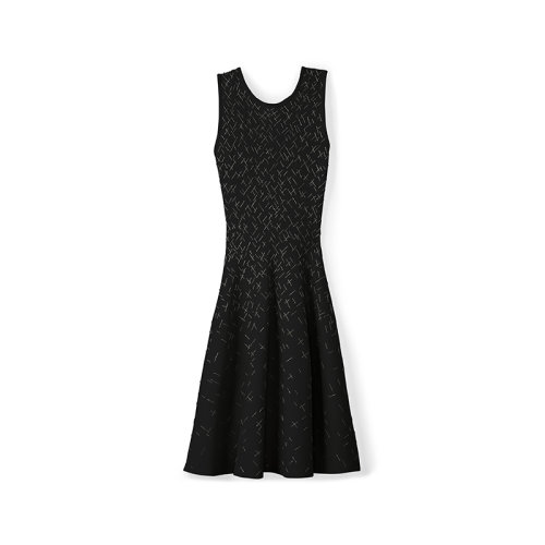 St.John/盛薔21早秋十字紋針織女士連衣裙K1230H2