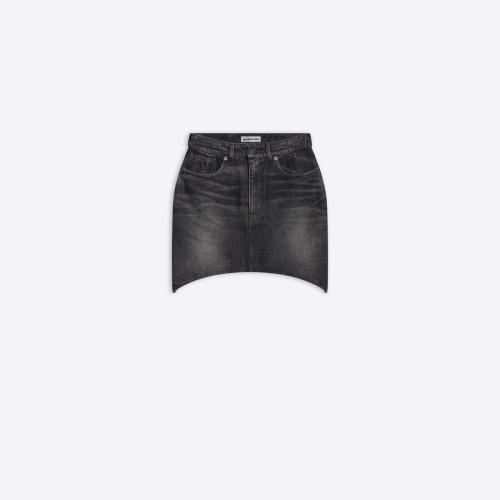  BALENCIAGA巴黎世家 22年春夏 女士 半身裙 Women's Hourglass Skirt  in Black 675236TJW7890 預(yù)定商品1-3周發(fā)貨