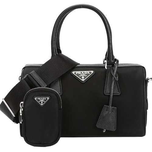 PRADA/普拉達(dá)  女士 女包 黑色時(shí)尚斜挎包單肩包 $1BB845-064-F0002 HJH613FG