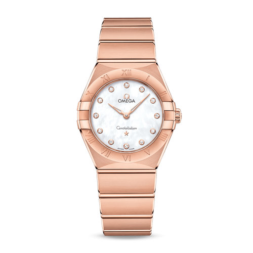 OMEGA/歐米茄 星座系列 18K金 鉆石刻度 石英機芯 女士腕表 131.50.28.60.55.001