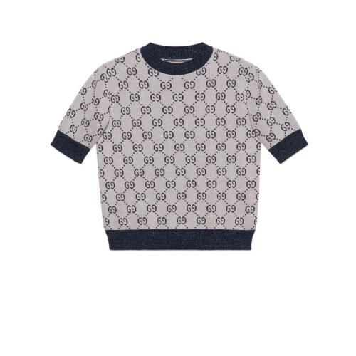  GUCCI古馳 22年秋冬 女士 GG金銀絲線提花上衣 692717 XKB54 9071