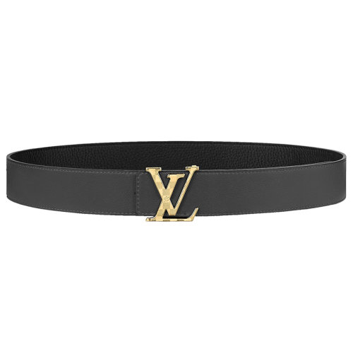 Louis Vuitton/路易威登 男士黑色和灰色小牛皮金扣雙面腰帶40毫米M0333U