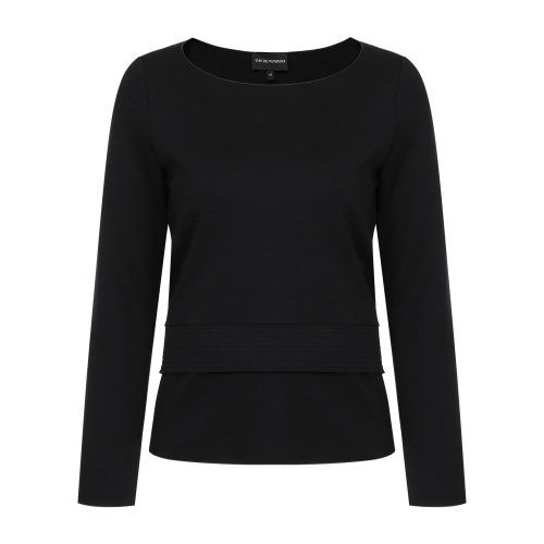 Emporio Armani/安普里奧阿瑪尼 藏藍(lán)色 女士九分袖上衣 6G2M8L-2JFAZ-0923