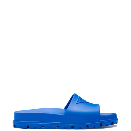 PRADA/普拉達 22年春夏新款 男士淺藍色橡膠Logo壓花拖鞋2X3085_3LKV_F0013