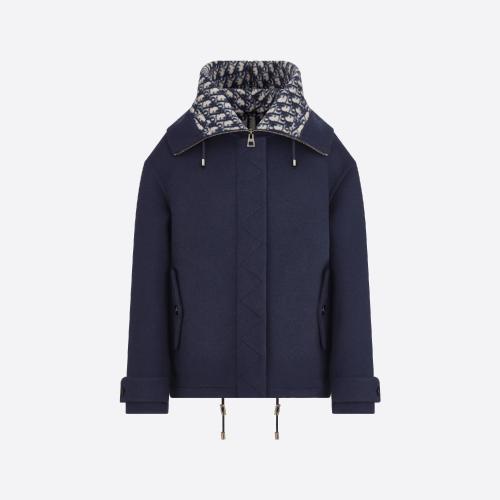  DIOR迪奧 22年秋冬 女士 大衣 拉鏈連帽短款外套 310C5_1375_X5803