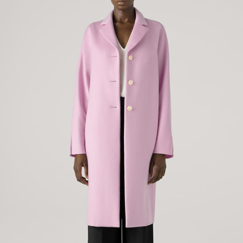 【21春夏新款】St.John/盛薔2021春季新款女士?jī)?yōu)雅時(shí)尚中長(zhǎng)款羊毛女士大衣H613W02