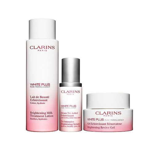 CLARINS/嬌韻詩美白三件套新版(透白光感乳液75ml,三重透白光感精華50ml,透白光感面膜晚霜50ml)