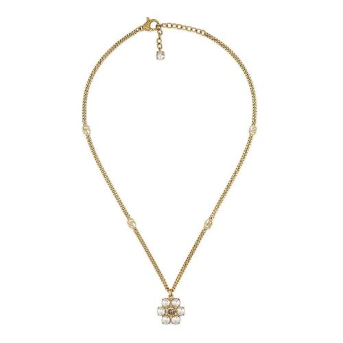  GUCCI古馳 22年秋冬 女士 珍珠雙G項鏈 645664 I4620 8078