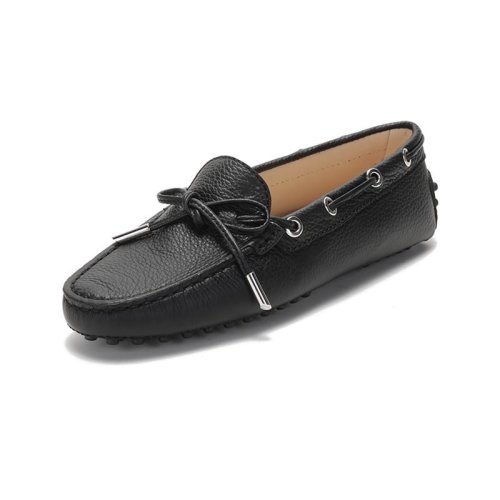  Tod’s/托德斯 女士黑色牛皮革平跟單鞋 XXW0FW05030 5J1 9998 PLXSX