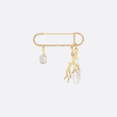  DIOR迪奧 22年秋冬 男士 胸針 珊瑚造型吊飾胸針 V1014HOMGM_D908