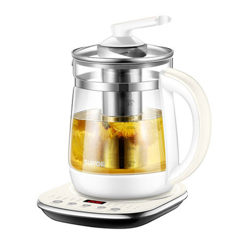 supor/蘇泊爾 SW-15Y06 養(yǎng)生壺多功能簡(jiǎn)約煮茶壺家用1.5L電水壺全自動(dòng)玻璃電熱燒水壺