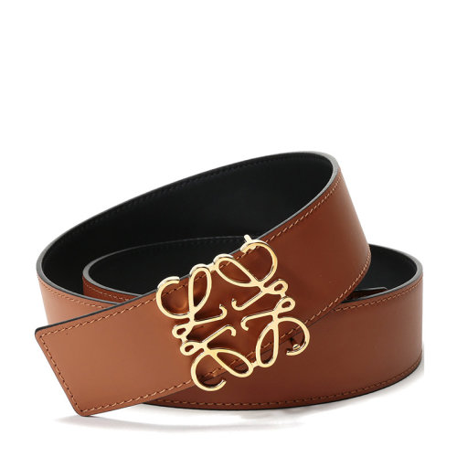 LOEWE/羅意威 男女通用款牛皮革Anagram板扣式雙面皮帶腰帶 515 01 010