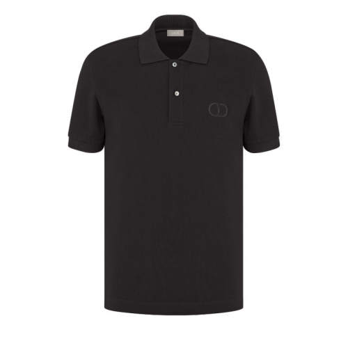 DIOR/迪奧  男士CD標(biāo)志黑色短POLO 013J800A0373_C989