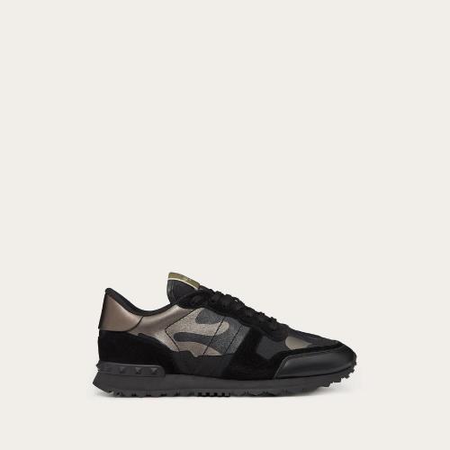  VALENTINO華倫天奴 22年秋冬 男士 休閑運動鞋 SNEAKERS ROCKRUNNER CAMOUFLAGE NOIR MéTALLI