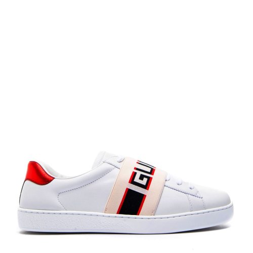 GUCCI/古馳 Ace系列男士牛皮LOGO條紋休閑運(yùn)動鞋小白鞋板鞋男鞋 多色可選