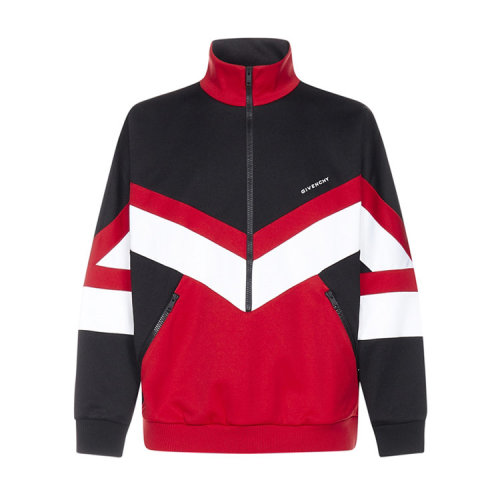 Givenchy/紀(jì)梵希  男士拼色滌綸經(jīng)典時(shí)尚百搭秋冬高領(lǐng)衛(wèi)衣 BMJ04H30AE-976