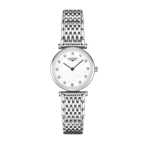 LONGINES/浪琴 嘉嵐系列 鉆石時標(biāo) 石英 女士腕表 L4.209.4.87.6