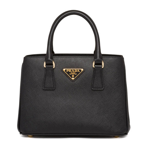 PRADA/普拉達 女士黑色Galleria Saffiano 皮革可拆卸可調(diào)式徽標編織肩帶徽標殺手包手提包單肩包斜挎包女包1BA296-NZV-F0632