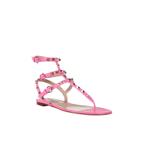 Valention/華倫天奴 鉚釘裝飾 皮面拖鞋 女款 XW2S0812 VOD HW4