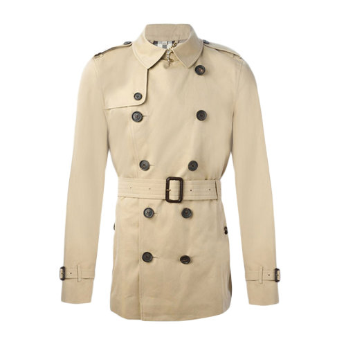 BURBERRY/博柏利 男裝 服裝 肯辛頓版型 男士純棉雙排扣中長款外套 男士風(fēng)衣