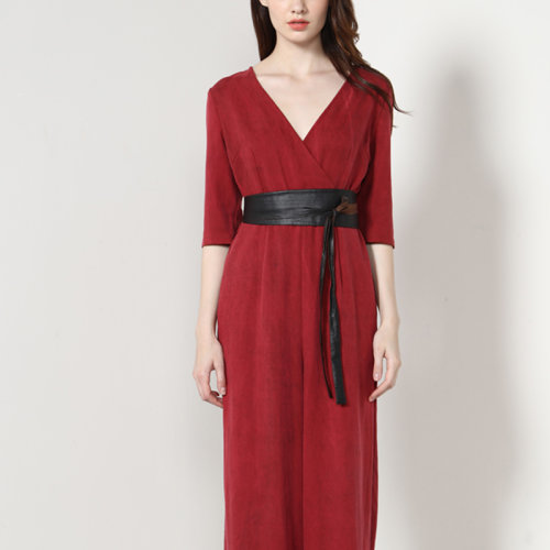 pin/品·祥云紗女裝定制 古法織香云紗腰封 修飾身材