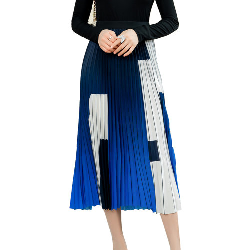 GeleiStory/GeleiStory 春季新款高腰顯瘦中長款半身裙百搭修身大擺a字裙子  女裝＞女士裙裝＞女士半身裙