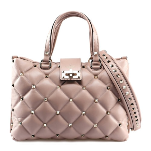 VALENTINO 女士純色菱格絎縫小羊皮經(jīng)典字母徽標(biāo)印花鉚釘裝飾單肩包斜挎包手提包女包 RW2B0D19-NAP 多色可選