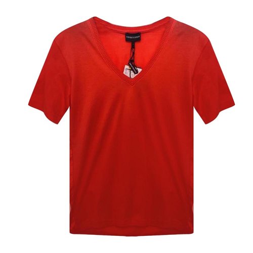 Emporio Armani/安普里奧阿瑪尼 橘紅色女士短袖T恤