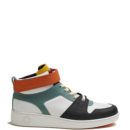 HERMES/愛馬仕 22年秋冬新款 Freestyle系列 男士白色/多色牛皮高幫運(yùn)動(dòng)鞋H222920ZH90400