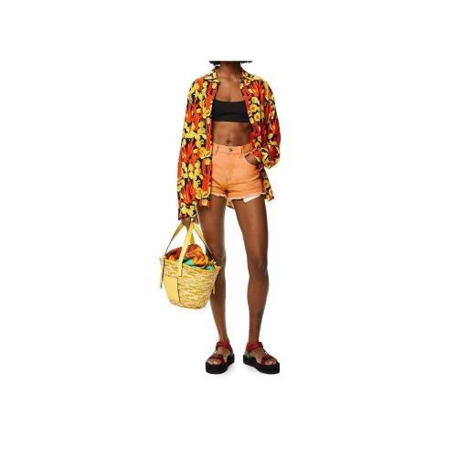  LOEWE羅意威 22年秋冬 女士 長袖襯衫 Cactus print shirt in viscose S616Y05X13-8939