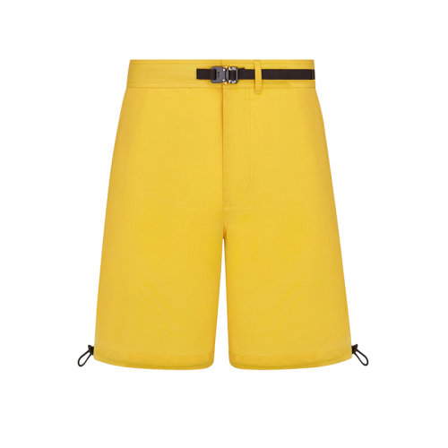 DIOR/迪奧 22年春夏新款 男士黃色棉質(zhì)混紡科技面料短褲293C179A4717_C200