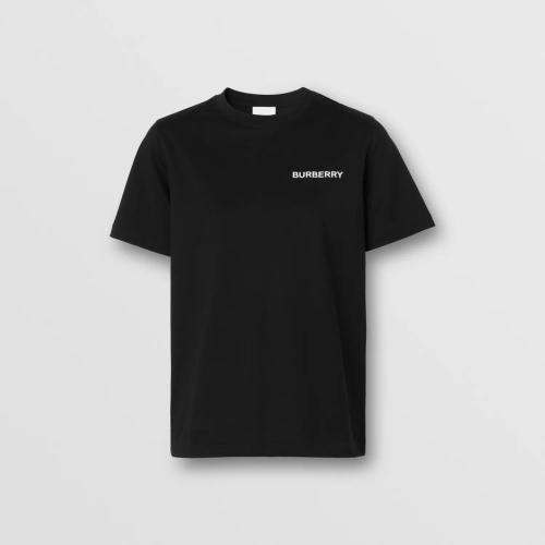  BURBERRY 22年秋冬 女士 專屬標識裝飾棉質(zhì) T 恤衫 80552061