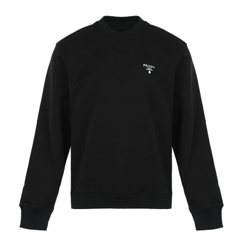 PRADA/普拉達(dá)logo微標(biāo)棉質(zhì)寬松男士套頭衛(wèi)衣男衛(wèi)衣UJL1871YY