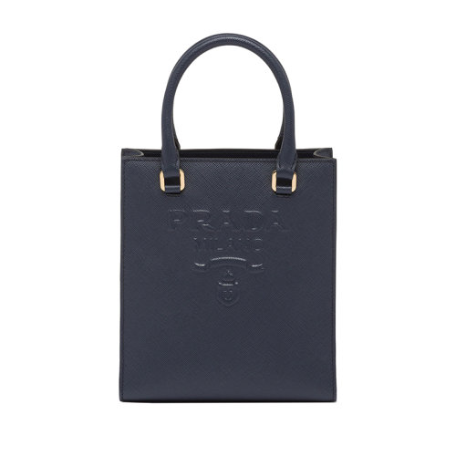 PRADA/普拉達(dá) 22新款 女士小號(hào)波羅的海藍(lán)saffiano皮革琺瑯徽標(biāo)拆卸織物肩帶單肩手提斜挎包1BA333_NZV_F0216_V_N2A