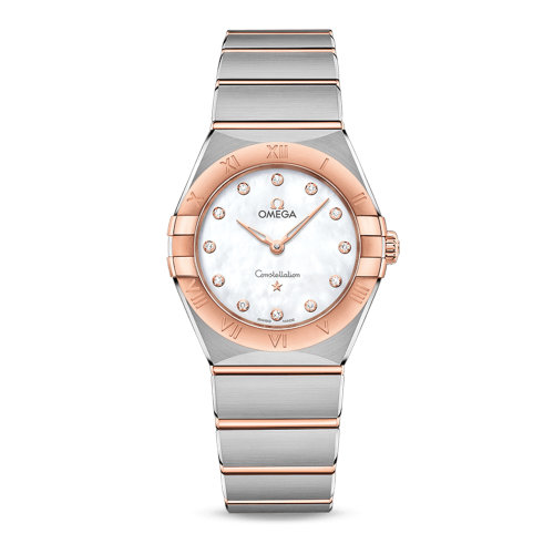 OMEGA/歐米茄 星座系列 精鋼 18K金 鉆石刻度 石英機(jī)芯 女士腕表 131.20.28.60.55.001