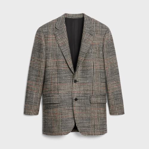  CELINE賽琳思琳 22年秋冬 女士 夾克 TOMBOY格紋羊毛夾克 2V71K433S.39NL