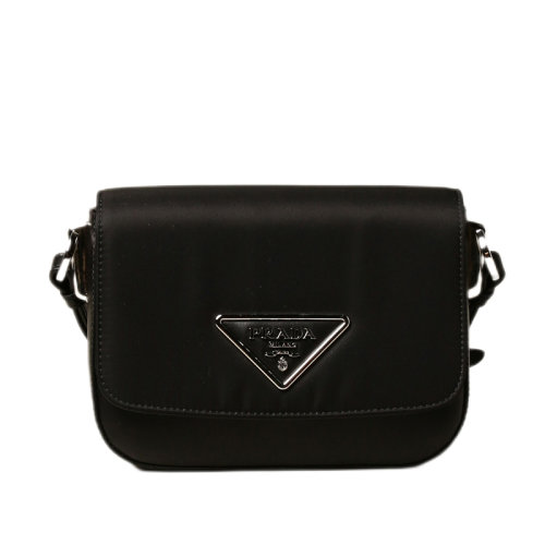 PRADA/普拉達(dá)  女包女士黑色時尚百搭品牌字母斜挎包單肩包  1BD263-2DLN-F0002