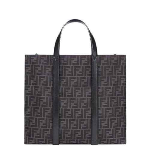 FENDI/芬迪 21新款 男士灰色黑色FF圖案提花布料單肩手提托特包7VA390AG0MF0NPN