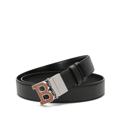BALLY/巴利  男士皮質(zhì)板扣式雙面皮帶腰帶 B BUCKLE 35 M MG