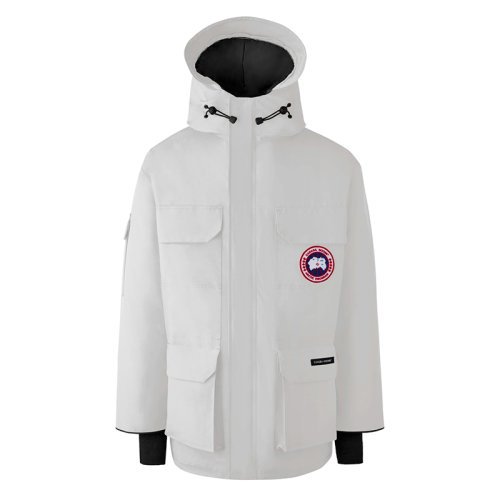 CANADA GOOSE/加拿大鵝   EXPEDITION系列 男士北極星白色連帽毛邊防風派克大衣4660M-BEP