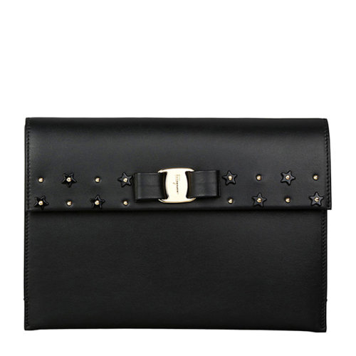 Salvatore Ferragamo/菲拉格慕 黑色牛皮手拿包