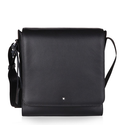 MontBlanc/萬寶龍 大班系列 男士軟皮粒紋黑色單肩包斜挎包休閑公文包男包