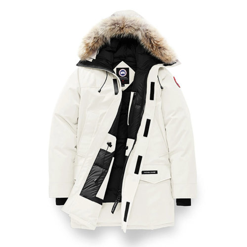 CANADA GOOSE/加拿大鵝   LANGFORD COUPE FUSION系列 男士黎明之光白色連帽毛邊防風(fēng)派克大衣2062MA-LA