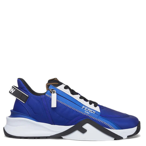 FENDI/芬迪 男士霓虹藍色尼龍低幫運動鞋7E1456AD79F0U0R